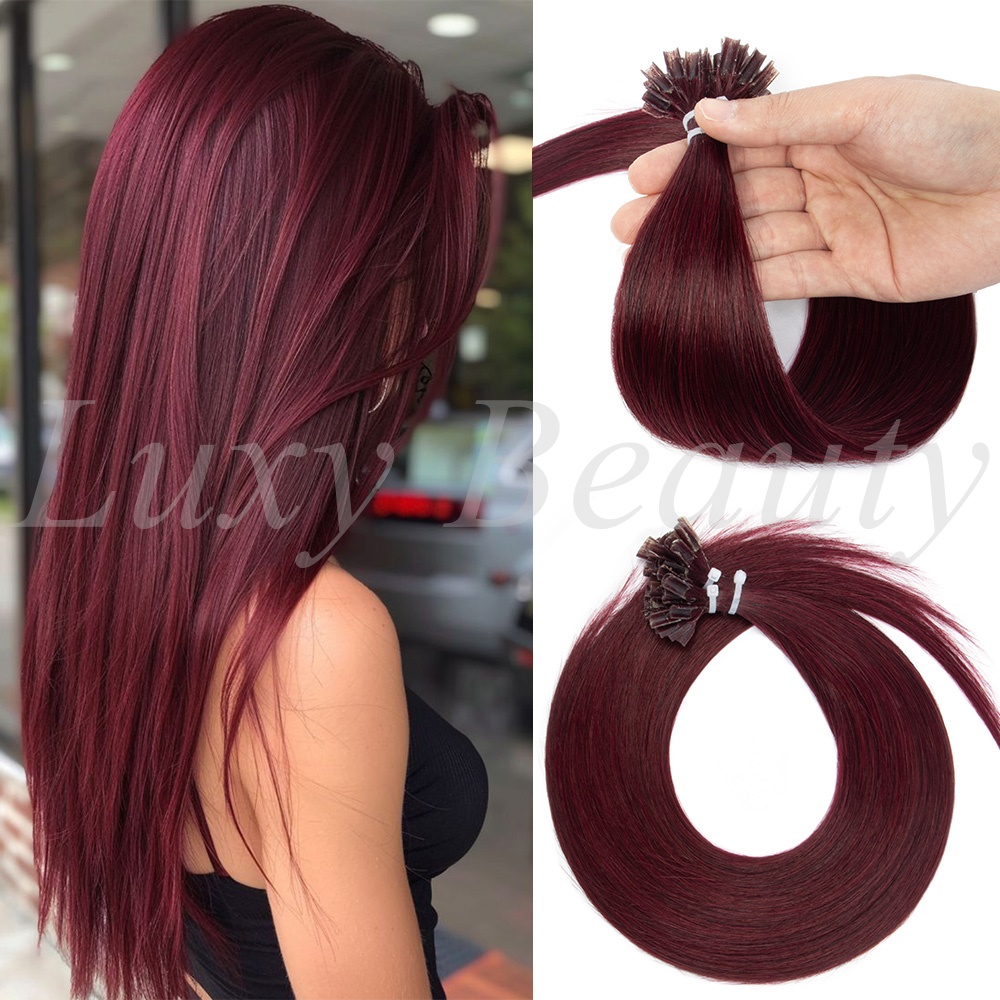 Pure Beauty Hair & Makeup - Extensions de cheveux naturels bordeaux à