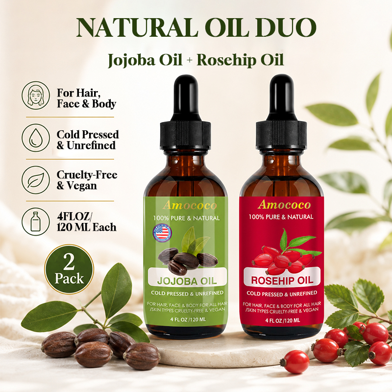 Pure Beauty Hair & Makeup - Amococo 2 pièces Huile de Jojoba