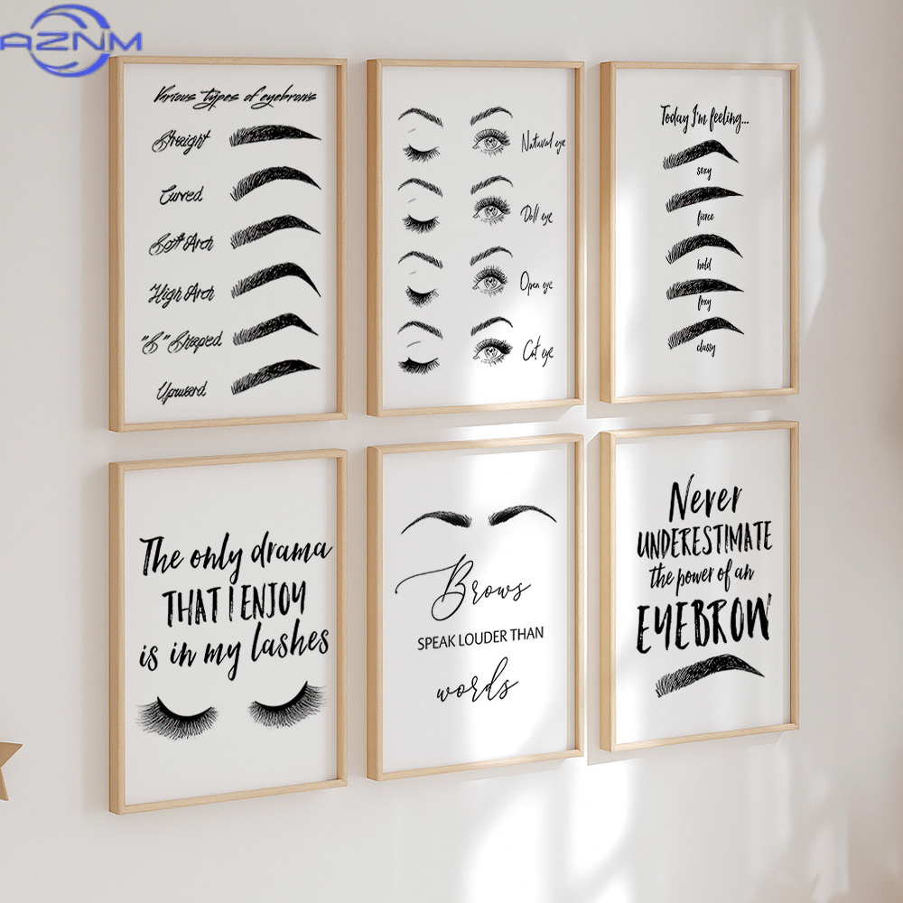 Lot de 6 impressions sur toile - Beauty Of Makeup Quotes avis et prix