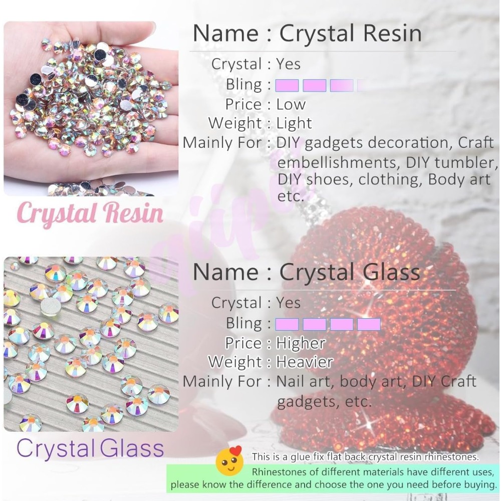 Strass à dos plat en cristal j - Beauty Gems Makeup avis et prix