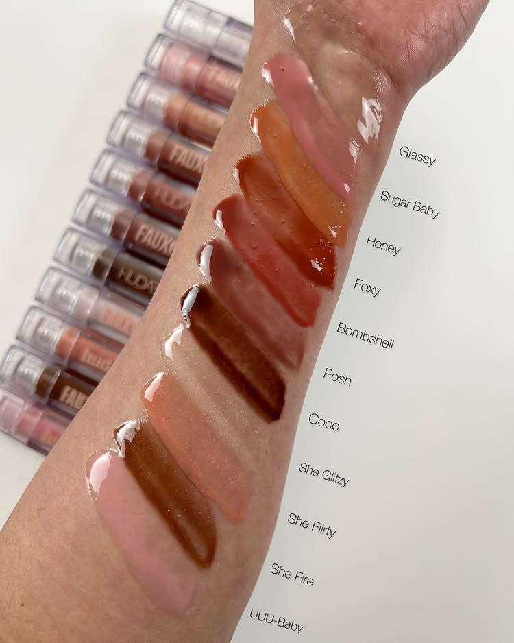 Nouveau Gloss à Lèvres Rare Mu - Huda Beauty Makeup Bag avis et prix