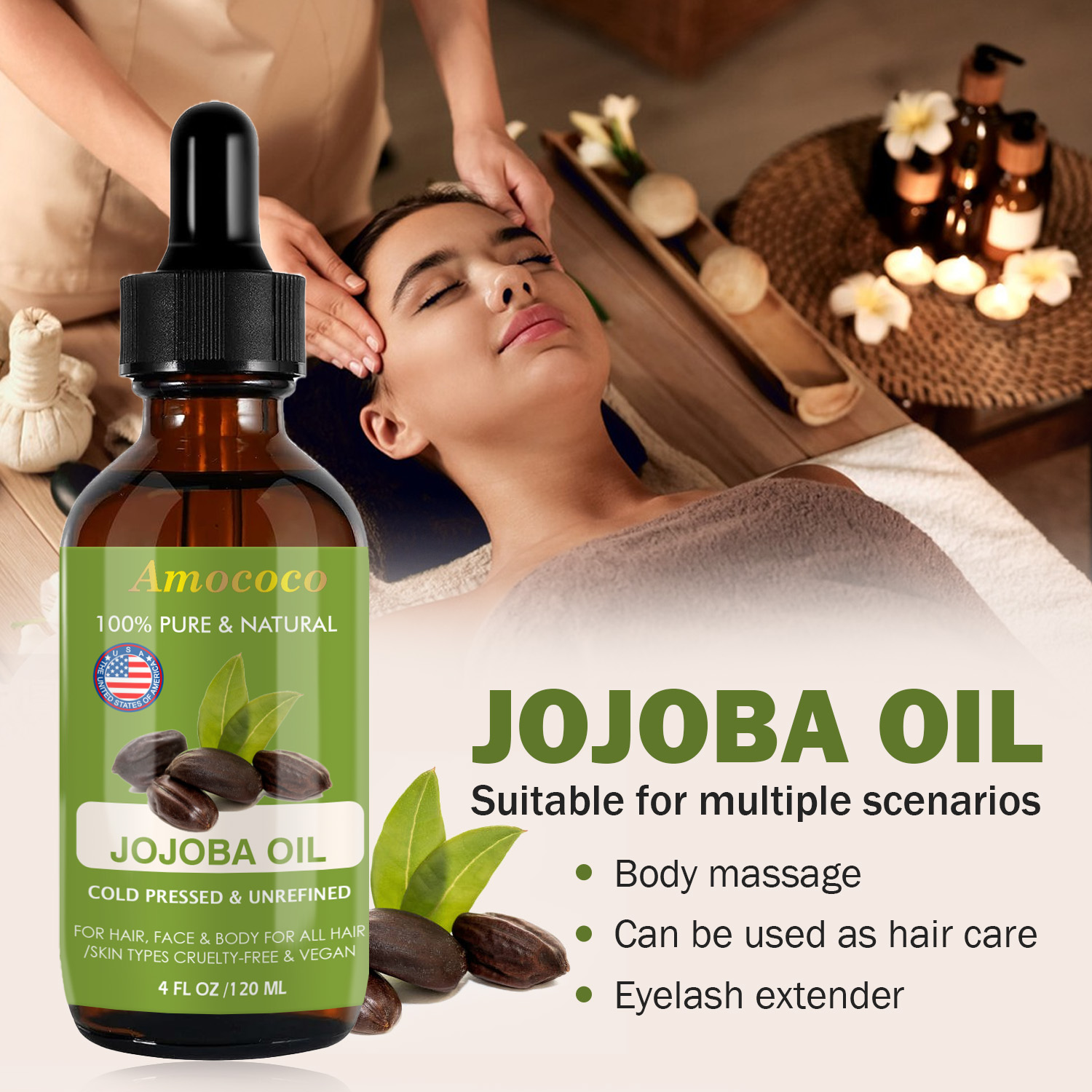 Amococo 2 pièces Huile de Jojo - Pure Beauty Hair & Makeup avis et prix